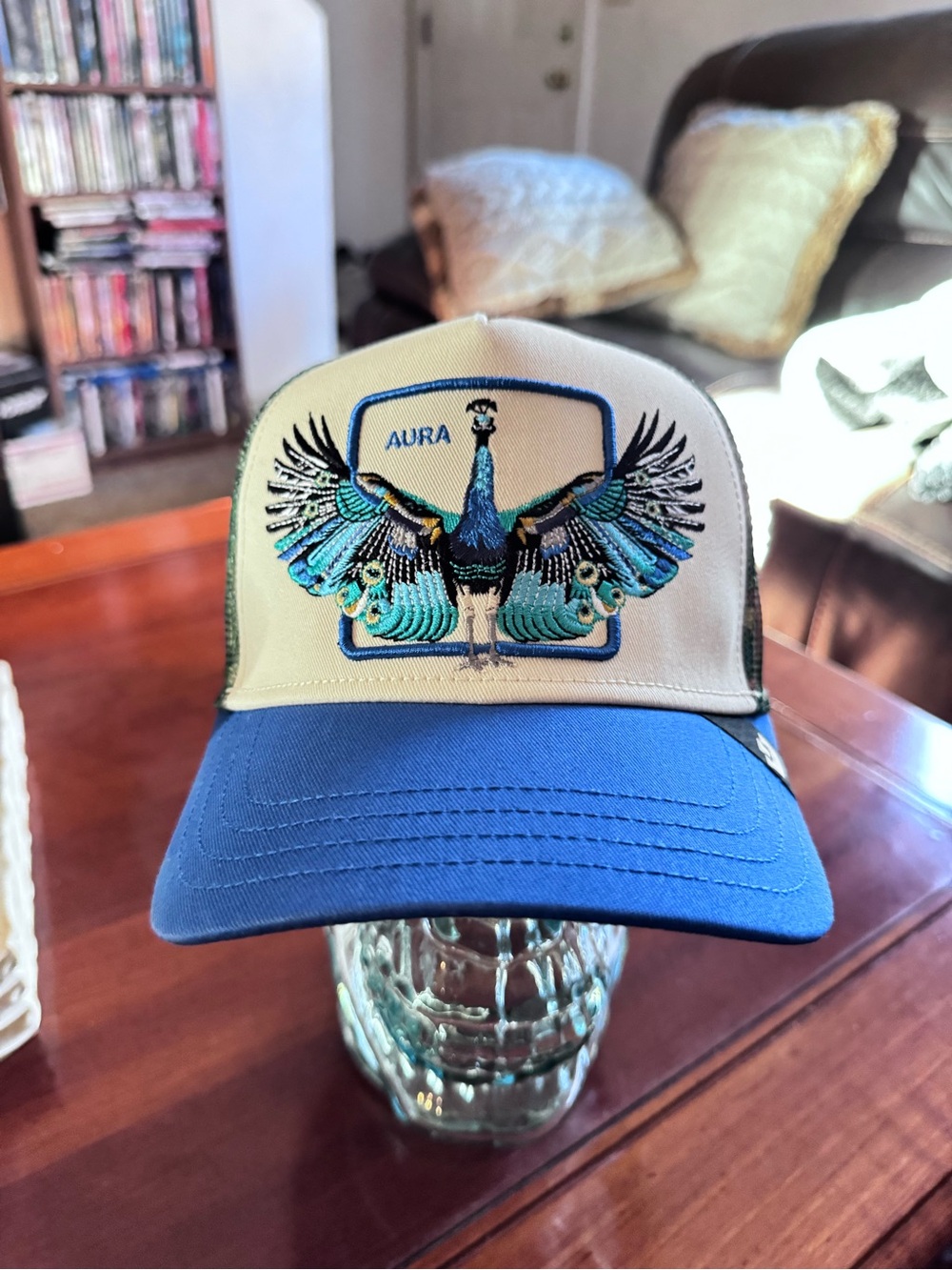 Goorin Bros. "AURA" Trucker Hat.
Peacock Mesh SnapBack. NWT